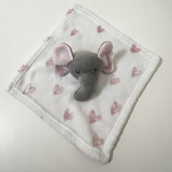 Lila & Jack Elephant Heart Security Blanket Lovey Lovie Plush Rattle - Picture 4 of 6